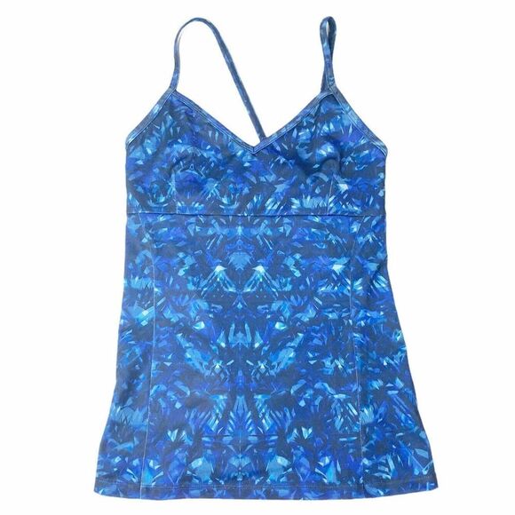 ALO Yoga Lure Long Bra Tank Top Kaleidoscope Print - Picture 4 of 9